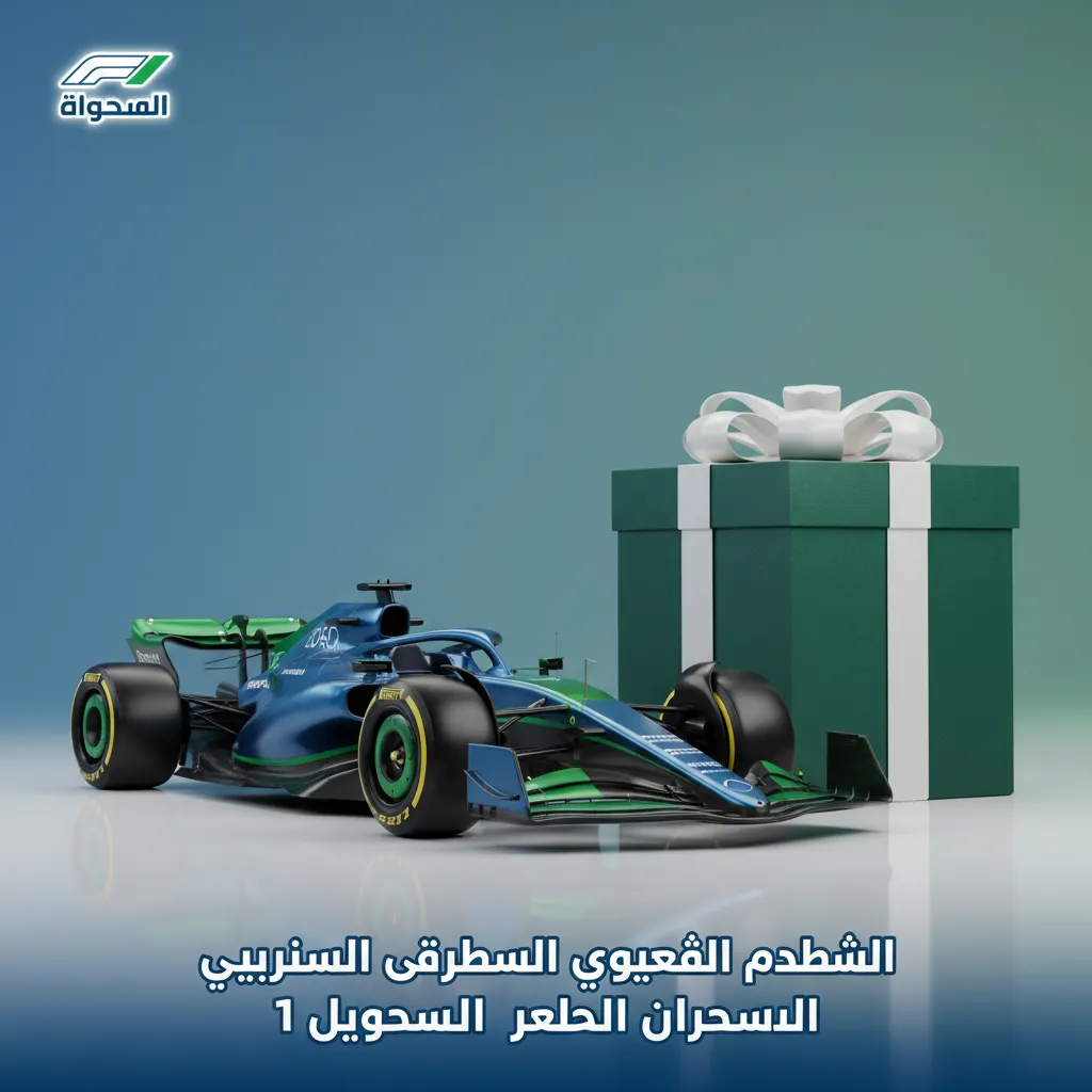 سيارة فورمولا 1 مع واجهة رهان تعرض مكافأة ترحيبية مطابقة للإيداع بالجنيه المصري قبل وأثناء السباق.