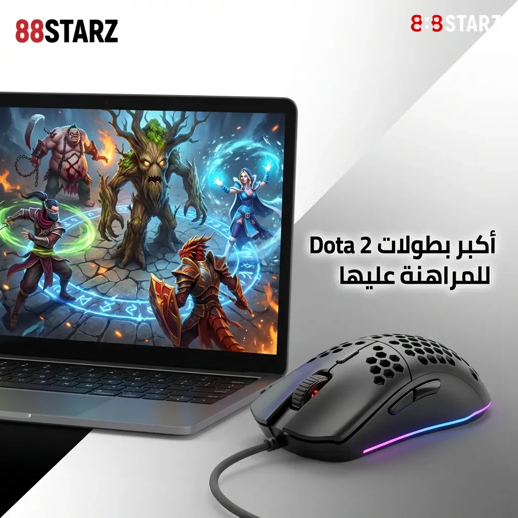 أكبر بطولات Dota 2 للمراهنة مثل The International وESL One وPGL Majors مع جوائز تتجاوز 40 مليون دولار
